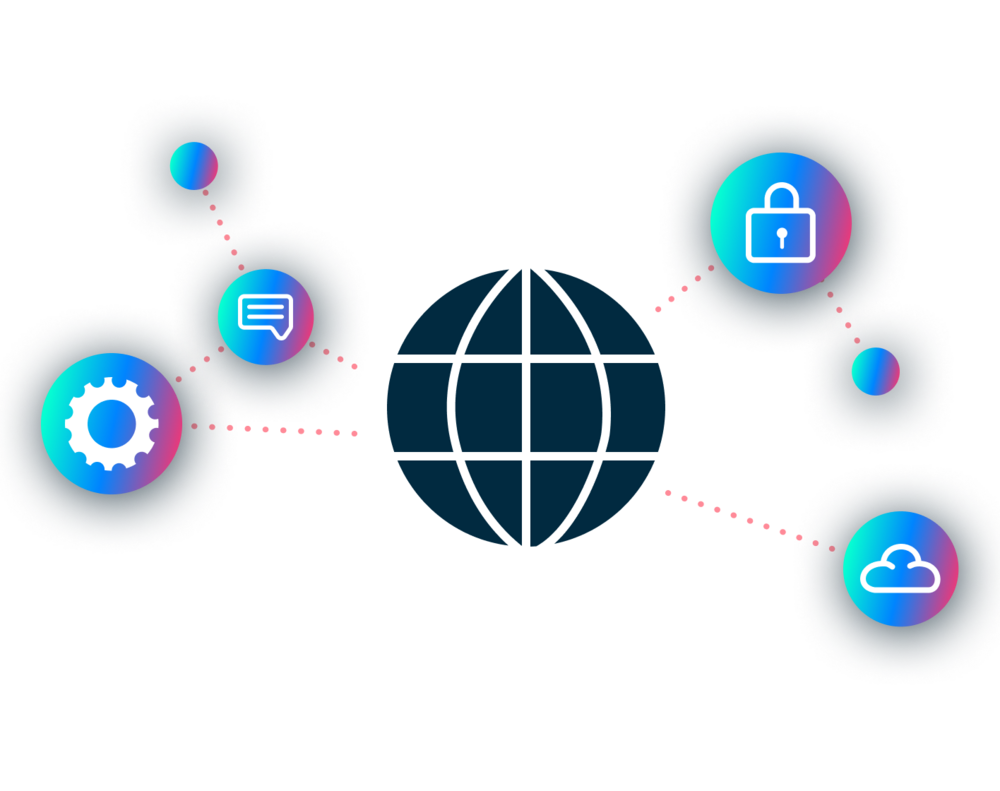 Schematische Darstellung Cloud Service Netzwerk